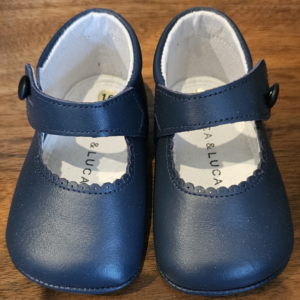 Navy Blue Kids Dress Shoes by Livie & Luca